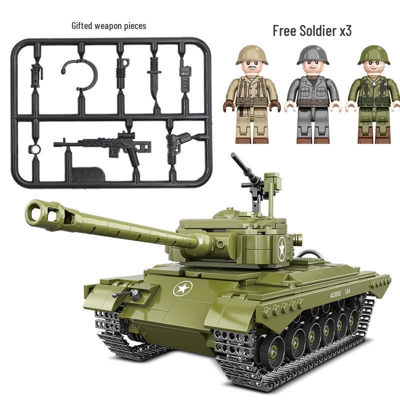 

Kaiyi Танк Совместимый с LEGO Военная Модель: Детская развивающая игрушка-конструктор