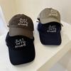 Ground Cotton Soft Top Letter Embroidery Baseball Cap Children Summer Curved Brim Cap Sun Protection Small Soft Top Hat