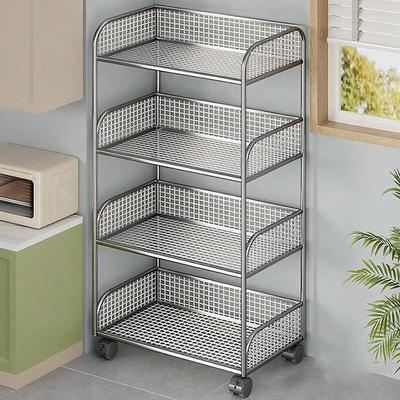 Movable Multi-layer Kitchen Storage Rack with Wheels for Vegetables
