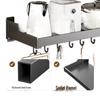 Punch-Free Kitchen Spice Rack: Wall-Mounted, Widened, Multifunctional Seasoning Storage Solution.