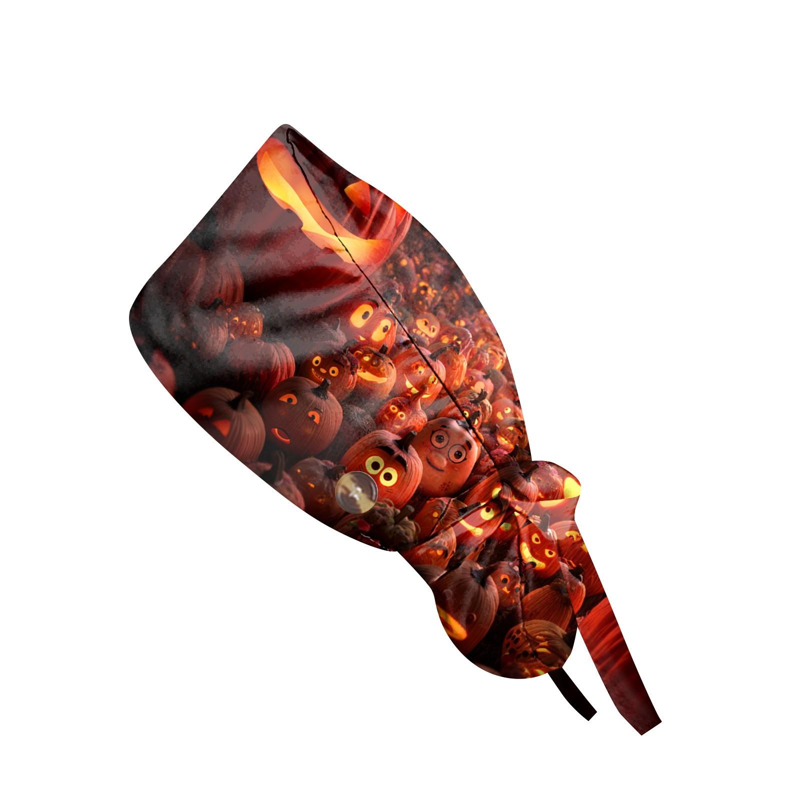 

Модная рабочая кепка с принтом на Хэллоуин, повседневная женская кепка с хвостиком, кепка с постиранной резинкой, кепка Baotou One Size