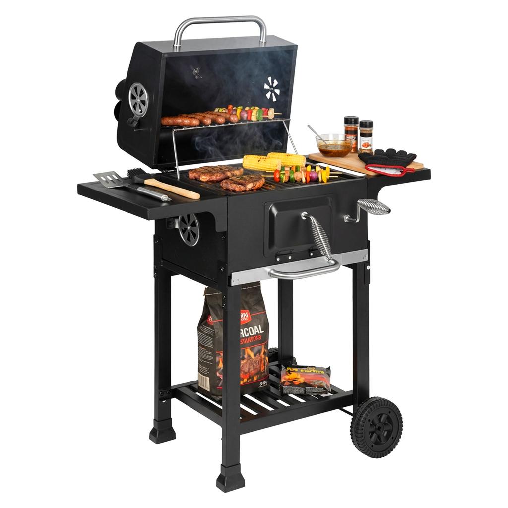 Grill Węglowy Ogrodowy Z Żeliwnym Rusztem Ferro