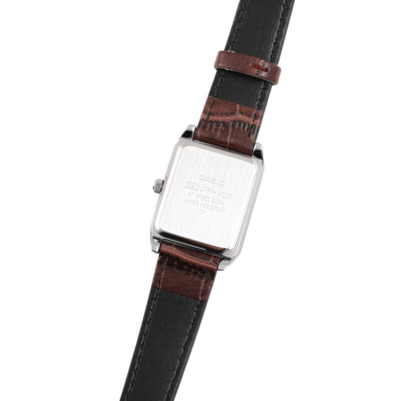 Casio STANDARD Series Roman Characters 30 Meters Waterproof Quartz Movement Leather Strap Japanese and Korean Watch Women’s Watch White LTP-V007L-7B2