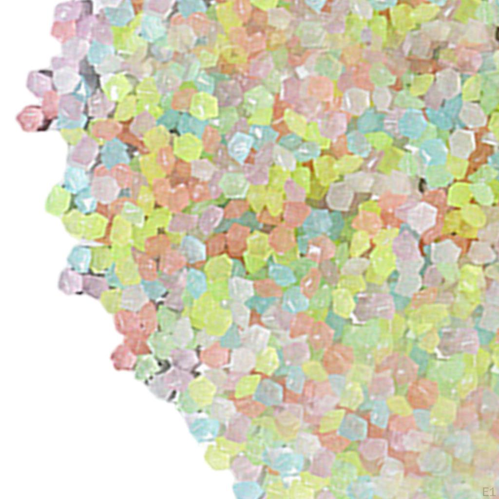 3-5mm Resin Glow In A Dark Pebbles Sand Multipurpose DIY Decorative Accessories for Fish Tank