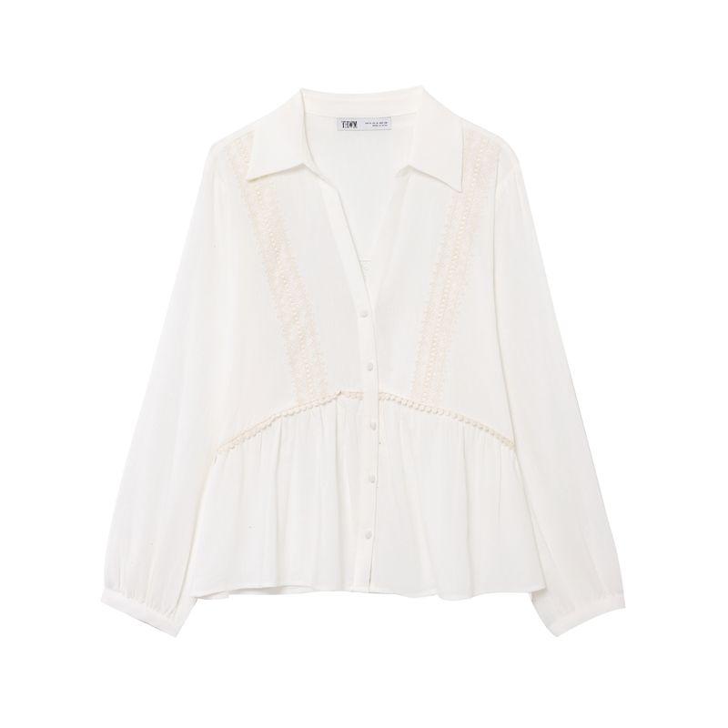 Kaslead New Arrival Women's Fashion Style Fashionable All-Match Blended Vacation Style Shirt 2298066