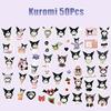 50 100Pcs Sanrio Laptop Stickers Cartoon Hello Kitty Cinnamoroll Kuromi Melody Cute Suitcase Guitar Waterproof Sticker Toys