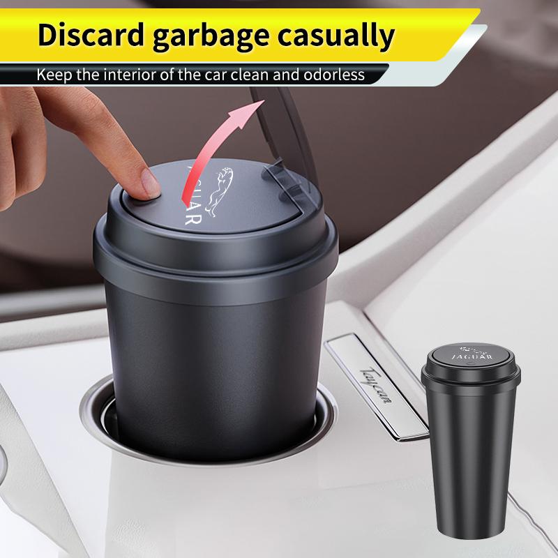 Car Trash Can Garbage Storage Box Pop-Up Ashtray Waste Bin Accessories For Jaguar XF XJ XE S-Type F-Type X-Type F-Pace I-Pace E- ZZ5