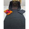 Black Heavy Embroidery Cotton Salwar Kameez Women Wedding Wear Kurti Pant Set