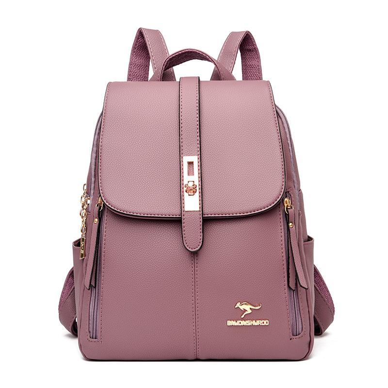 Damen Rucksäcke mit großer Kapazität Geldbörsen Hochwertiges Leder Damen Vintage Tasche Schultaschen Reisetasche Damen Rucksack KTY