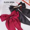 Korean Version Of Large Ribbon Bow Hairpin Wine Red Bow Hair Accessories Spring Chuck Flower Headdress