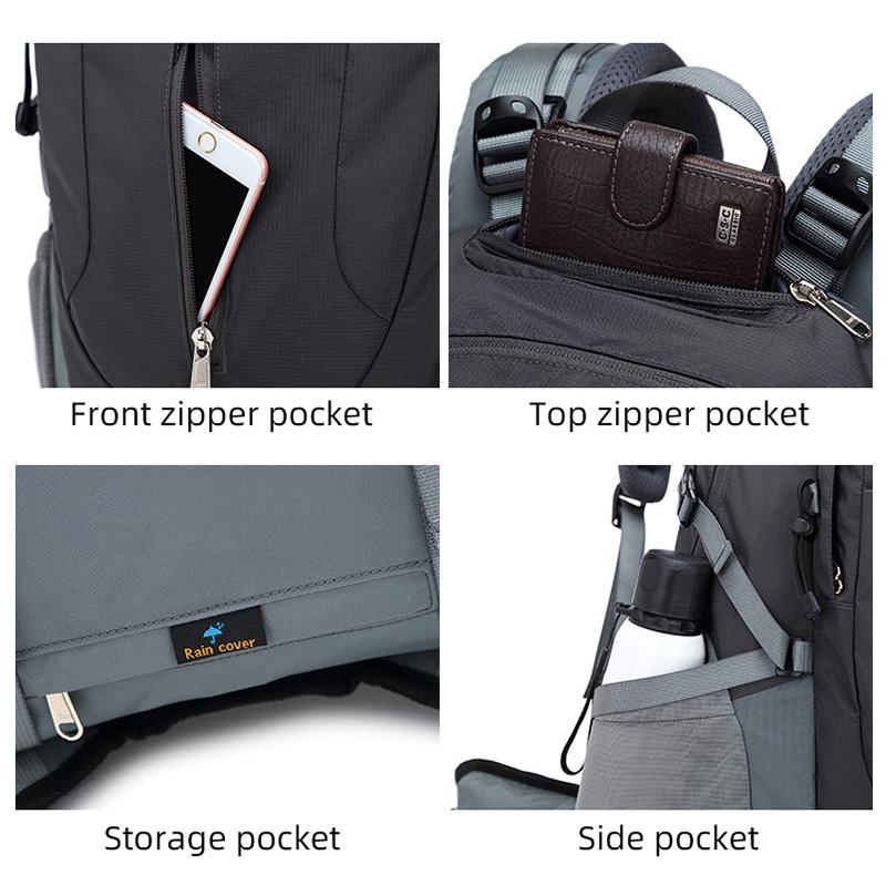 40L Men Backpack Nylon Waterproof Casual Outdoor Travel Backpack Ladies Hiking Camping Mountaineering Bag Youth Sports Bags