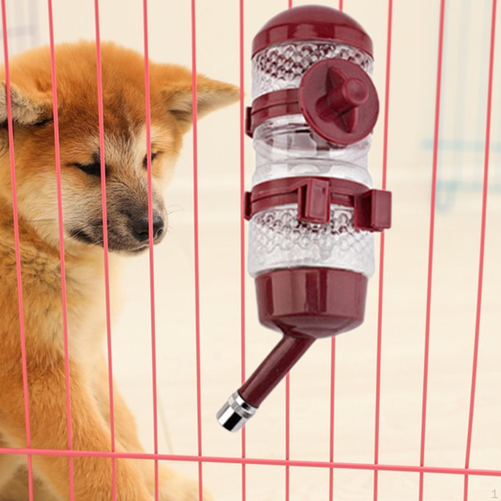 

Hanging Dog Water Bottle Automatic Cat Cup Multifunction and Feeder for червоний