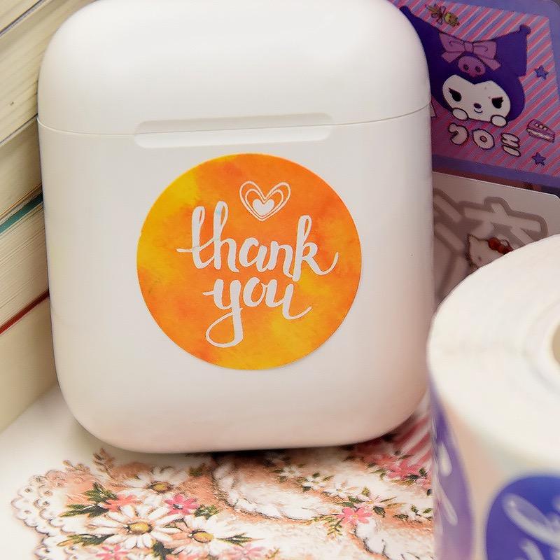 500 Pcs/roll 1 Inch Colourful Thank You Stickers for Gift Wrapping, Envelope Sealing, Small Business Office Supplies, Diy Decora