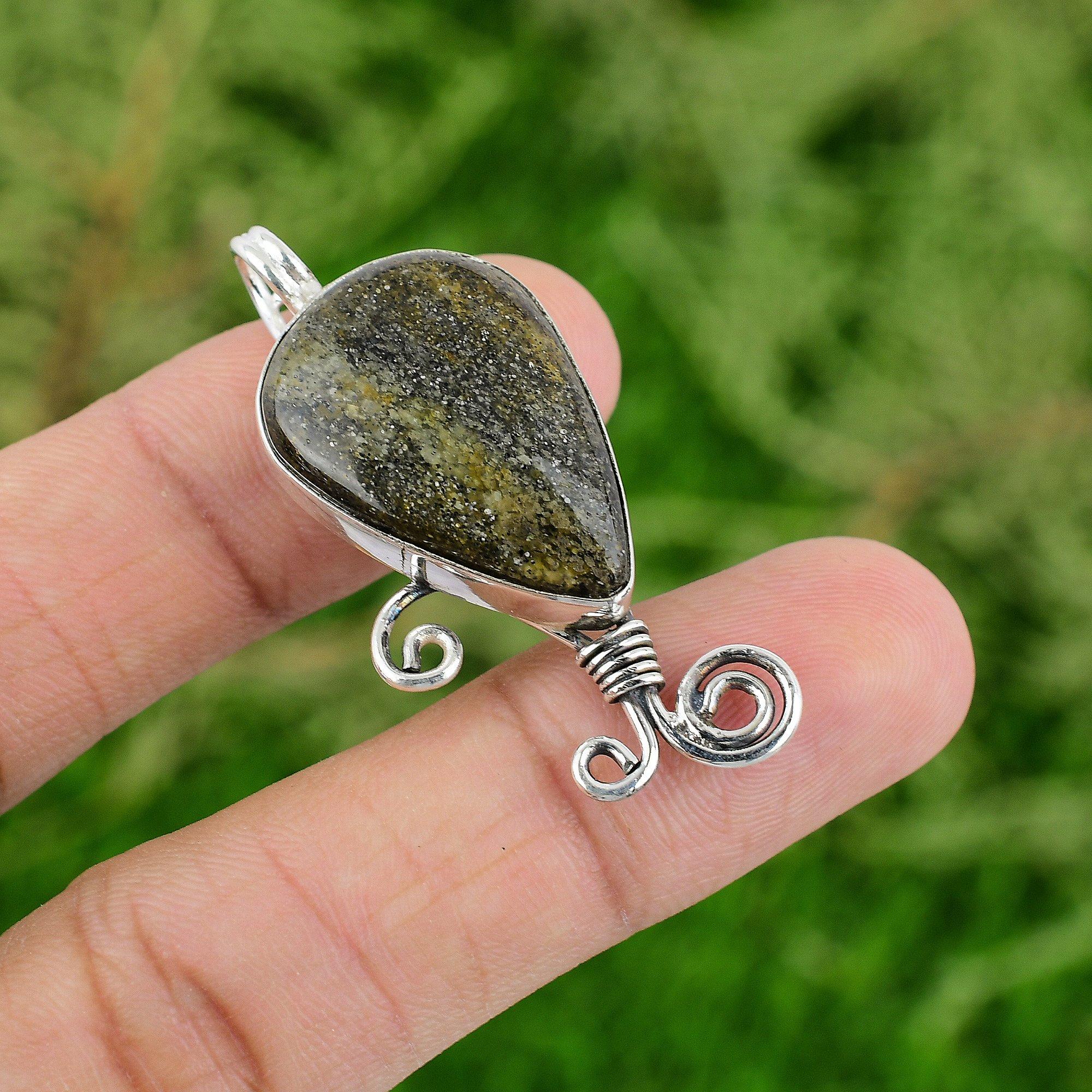 

Black Sunstone Pendant Handmade Pendant Gemstone Jewelry 925 Sterling Silver Pendant Birthstone Pendant Gifts For Him