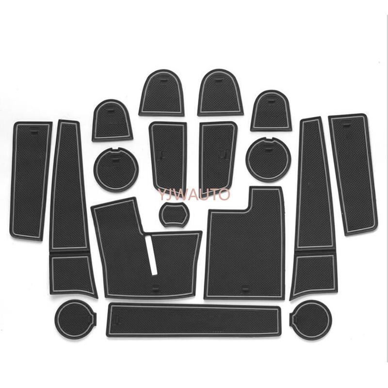Door Slot Mat for Ford Escape Gate Groove Cushion Car Door Rubber Cup Holder Mats Anti-slip Carpets Position