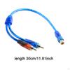 RCA Audio Cable 30cm Y Splitter Adapter Extension Cord for Stereo Subwoofer