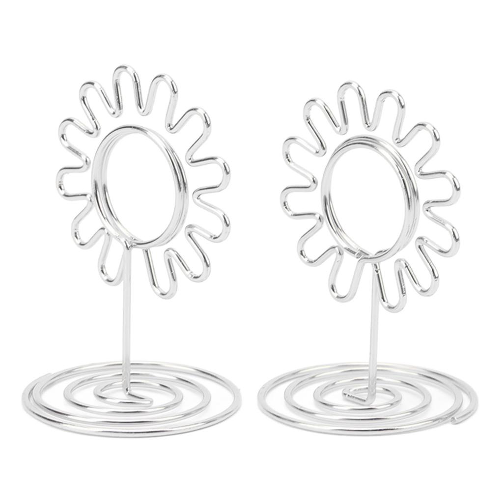 20PCS Wire Table Picture Photo Holder Gold Plated Reusable Table Card Holder for Wedding Anniversary Party