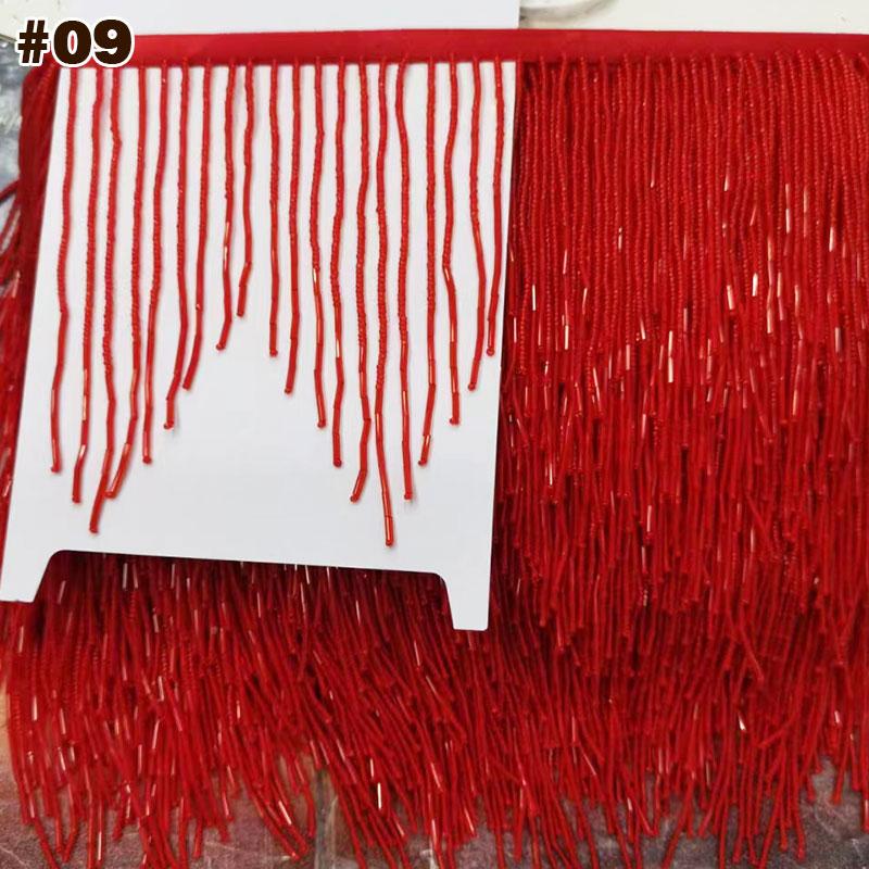 

45 см Длинная бисерная трубка с кисточками, кружевная отделка, бахрома для шитья сценических костюмов, штор, платьев, обивки, декора, аксессуаров, ремесел 45cm