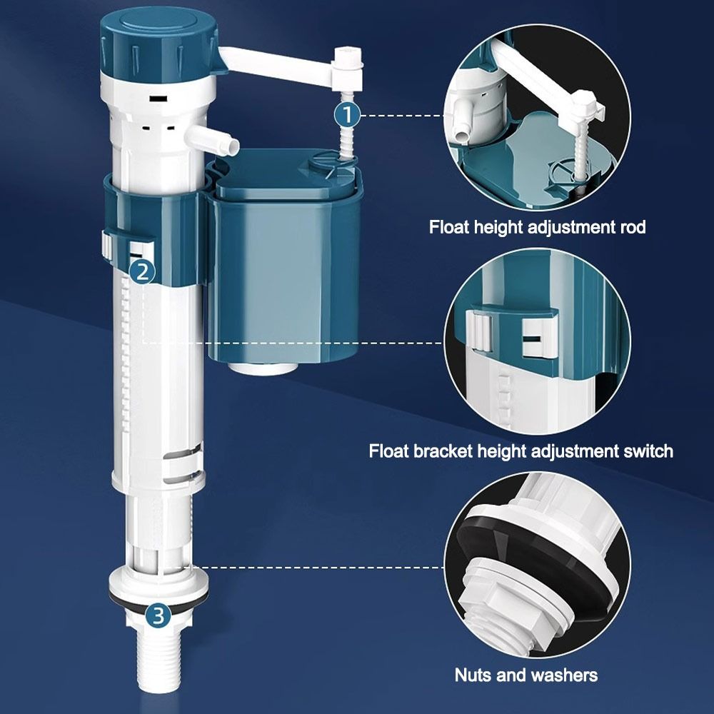 Replacement Entry Inlet Flush Valve Silent Water Tank Inlet Valve  Toilet Accessories