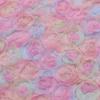 Encrypted Seven-Color Embroidered Silk Georgette Fabric Hollow Out Rose Peony Flower Wedding Dress Mesh Embroidery Material