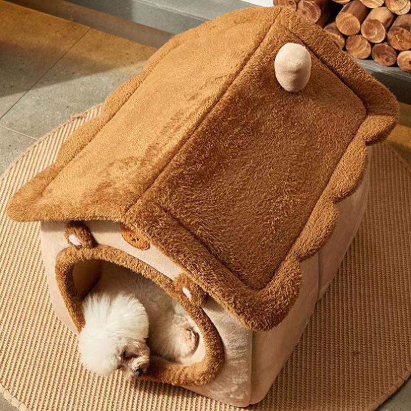 Cozy Foldable Removable Washable Pet Bed For Cats And Dogs Soft Warm Cat Dog House
