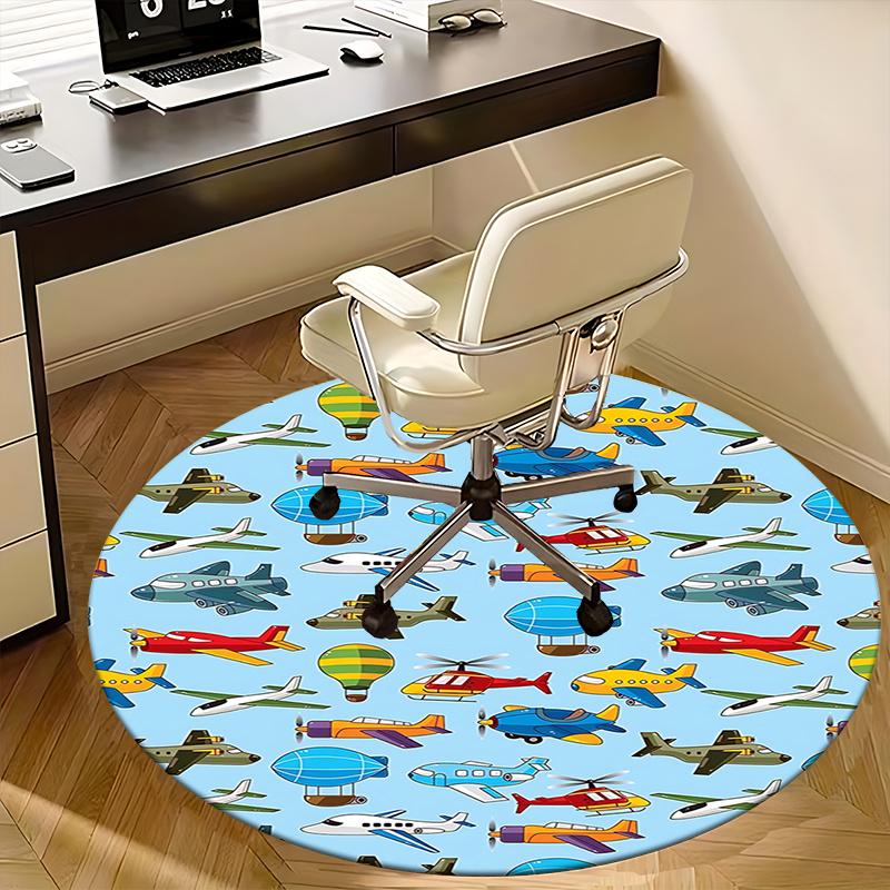 

Chair Mat: Cartoon Aircraft Pattern Office Carpet Chair Mats for Home Decor, Office Carpet, Living Room, Bedroom Gift1118090a 80cm by 80cm