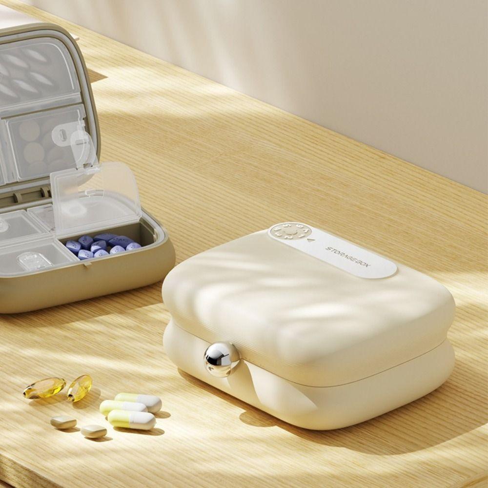 Mini 7 Grids Pill Box Sealed Pill Dispenser Multi-functional Medicine Box  Business Trips