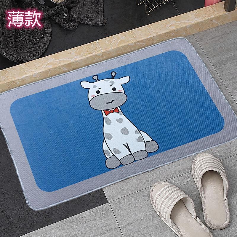 Absorbent Bath Mat Non-Slip Floor Rug Bathroom Kitchen Bedroom Entrance Soft Plush Carpet Cartoon Design