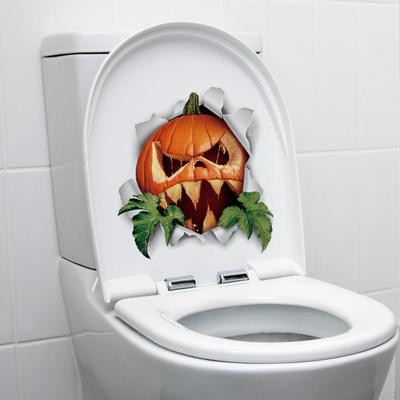 Halloween Pumpkin Stickers Toilet Lid Decoration PVC Scrapbooking Wall Windows
