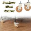 Lightweight Heavy-Duty Swivel Casters Total Capacity 200lbs Brake System PU Wheels  Furniture