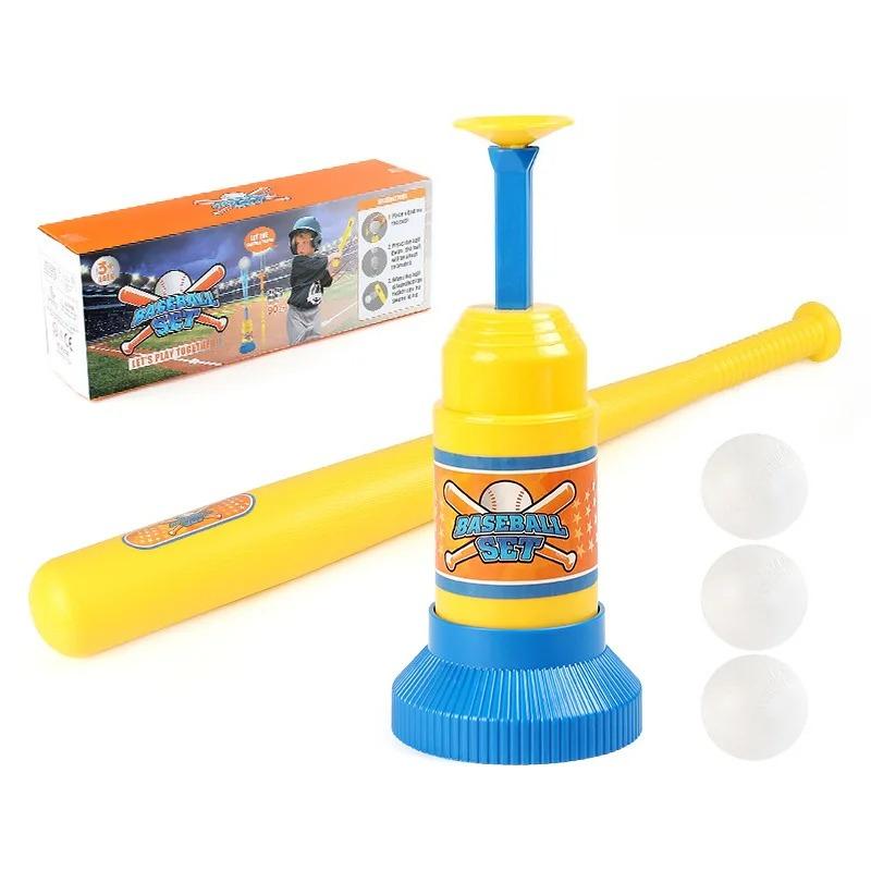 Baseball Toy Set Adjustable Baseball Throwing Machine Outdoor Sports Toy Automatic Pitching Machine Kids Backyard Game Kit Set