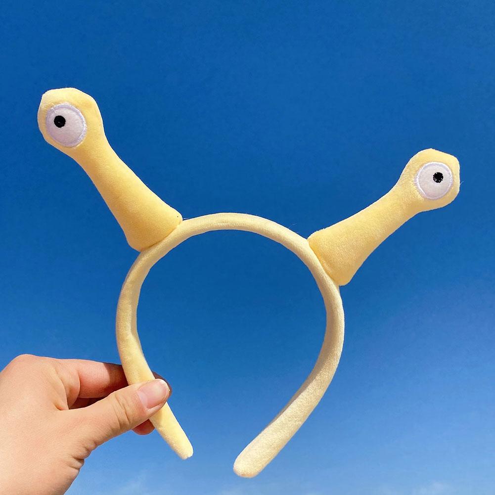 Grappige Schattige Slakkenoog Pluche Hoofdband Zachte Lichtgewicht Stijlvolle Haarband Voor Haar Fixatie