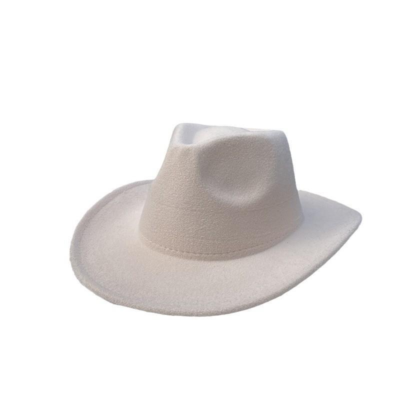 Cross-Border Hot-Selling New Western Cowboy Hat Felt Top Hat British Retro Jazz Hat Manufacturer Wholesale Supply Is Stable