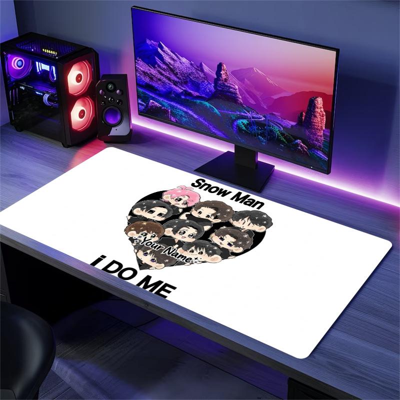 Cute Character Name Stickers Custom Name Large Size Mouse Pad Gaming Table Cushion Nonslip Laptop Tablet Big XXL Mat Mini PC Playmat With Lock edge