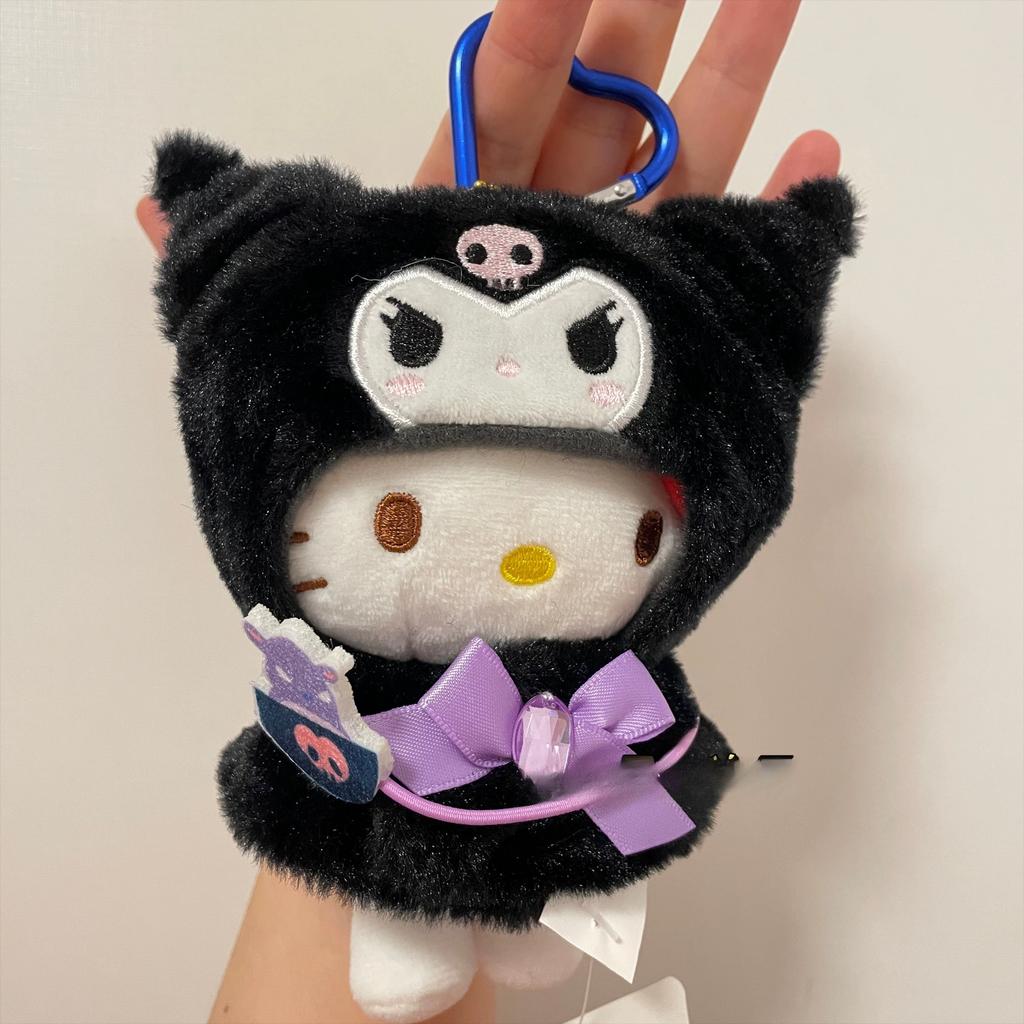 Sanrio Kawaii Doll Clothes Kuromi Melody Cinnamoroll For 15cm Cotton Doll Clothing Kokomimi Kitty Cloak Skirt for Labubu Outfit