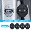 AJW7   For Jeep Car Door Lock Buckle Anti-collision Cover Mute Damping Protector Pad Grand Cherokee Wrangler JK Renegade Gladiator