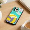 Volleyball Painted Phone Case For iPhone 17 16 15 14 13 12 Max Plus Silicone Black Cover