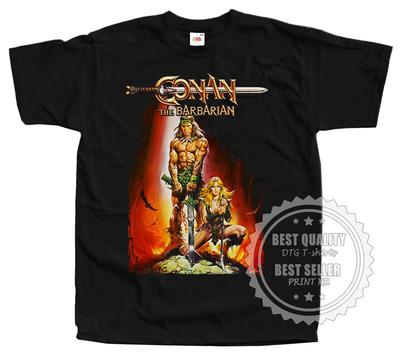 Conan il Barbaro 1982 T-SHIRT v3 Poster del Film NERO tutte le taglie dalla S alla 5XL