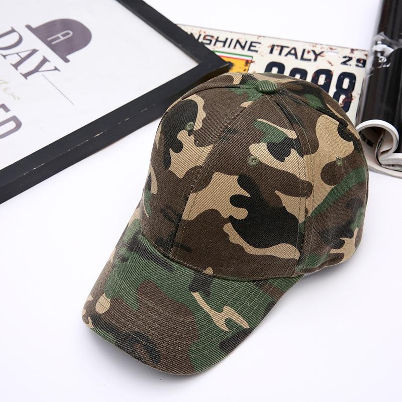 Spring and Autumn Camouflage Trendy Men's and Women's Hats, Outdoor Student Military Training Sunscreen Sunshade Caps, Fashion Sports Baseball Caps