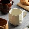 420ml Creative Retro Rough Pottery Coffee Cup Japanese Ceramic Mugs Milk Tea Cup Kitchen Breakfast Oatmeal Cups Office Household