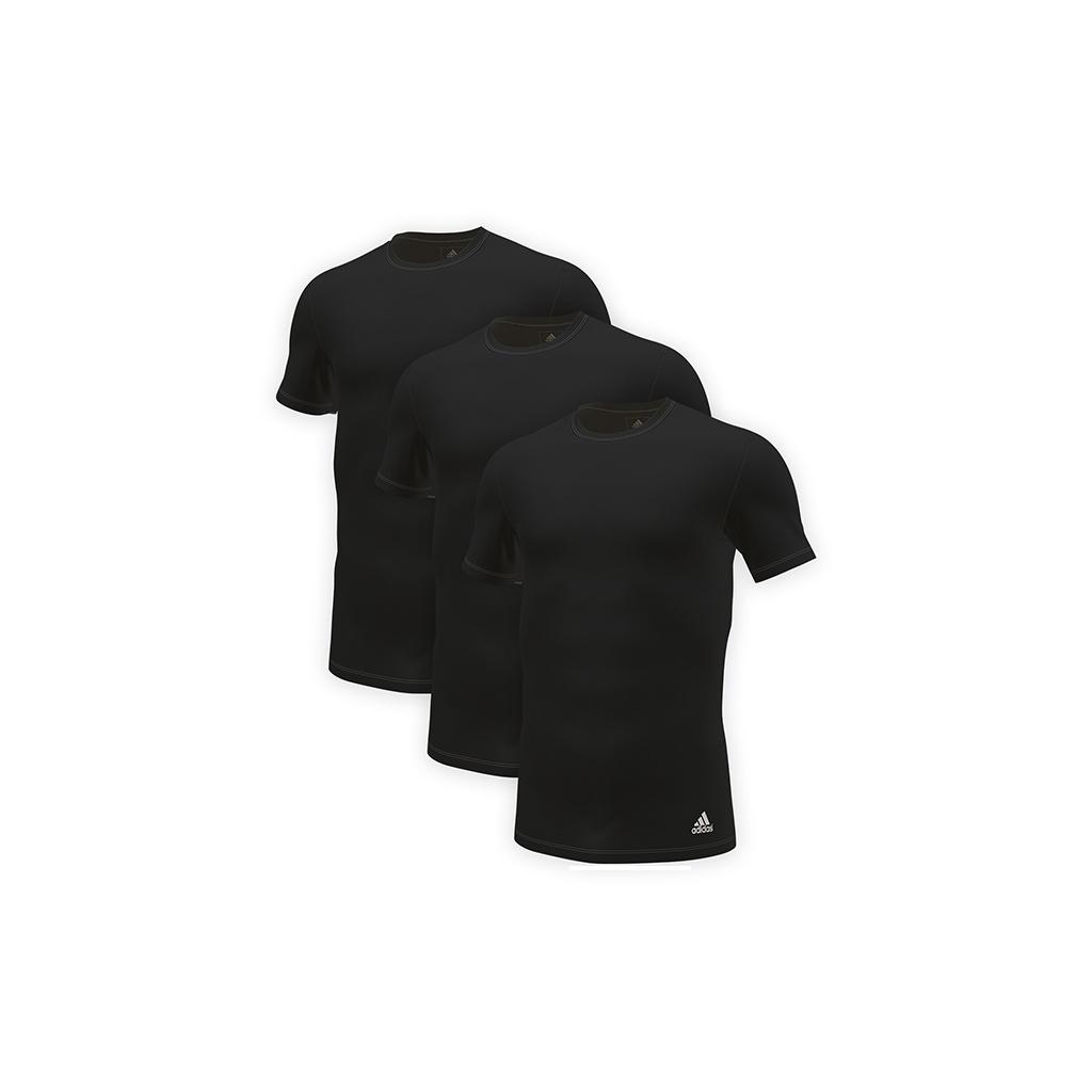 

Adidas Хлопковая футболка с круглым вырезом, базовый слой, приятная к коже, дышащая, удобная, эластичная посадка, мужские топы, черный 4A1M04-000 XXL