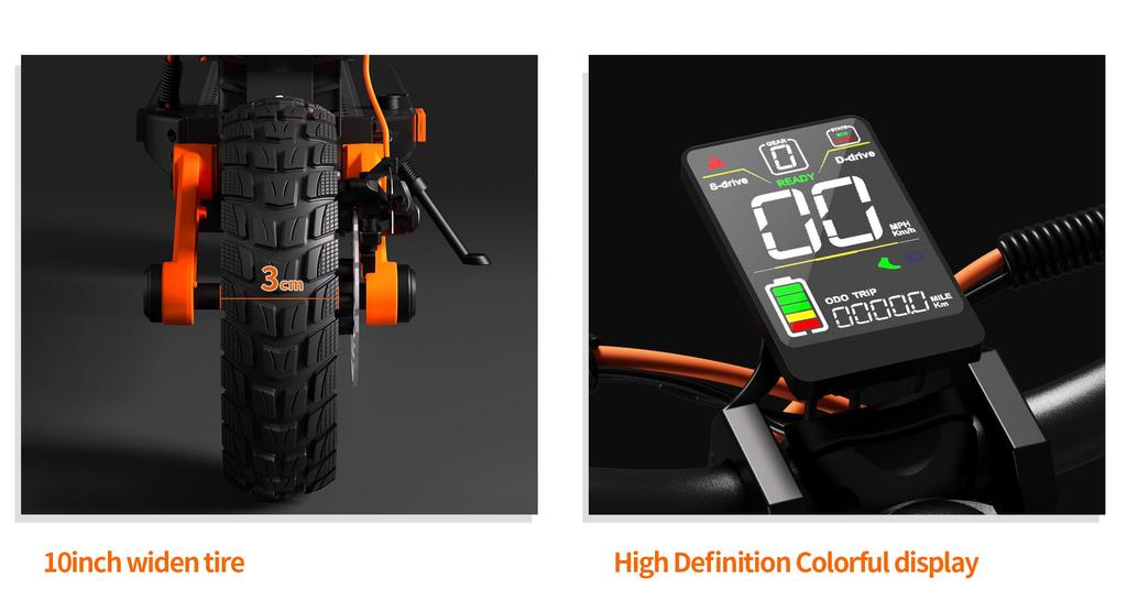 Trotinete Elétrica JOYOR S5 Pneus de 10 polegadas Motor de 500W Bateria 48V13Ah Velocidade 20km/h Autonomia Máxima 40-55km Freios a Disco Duplos com Certificação ABE