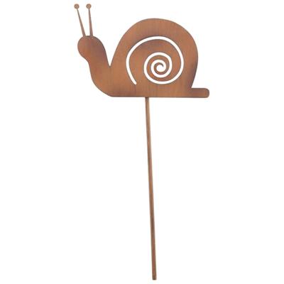 Metal Garden Plug Snail Stake with Snail Garden Decoration