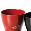J-kitchens Set of 2 Lacquerware Teacups, Hand-Painted, Made in Japan, PID-529746