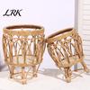 Fiddleleaf Fig Plant Holder Floor Flower Stand, Heavy Pots Stable Rattan Basket, Sturdy Tall Pot Stand Smooth Surface for Indoor Outdoor Balcony