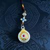 Chinese alloy double-sided rotary car hanging metal accessories keychain pendant bag hanging decorative gift