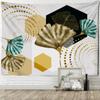 Simple Marble Line Ginkgo Leaf Tapestry Wall Hanging Bohemian Psychedelic Bedroom Living Room Home Decor
