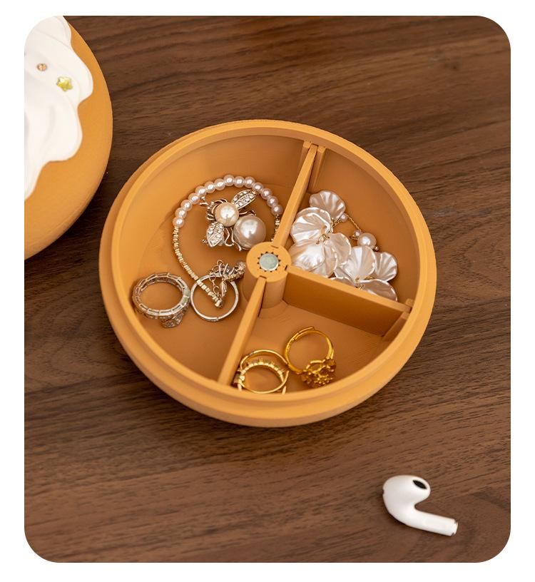 Ying Jewelry Box: Portable Storage for Bracelets, Necklaces, Earrings, and Children's Gold Rings