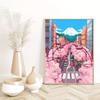 Japanese Cherry Blossom Anime Wall Art Poster Pink Preparatory Student Canvas Printing for Modern Living Room Home Decor  Gifts