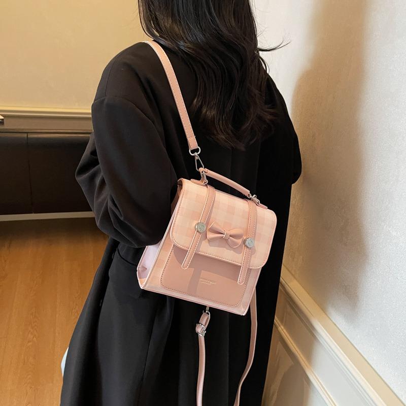 Women's Bag New Bow Niche Design Simple Versatile Commuter Fashion Texture Backpack